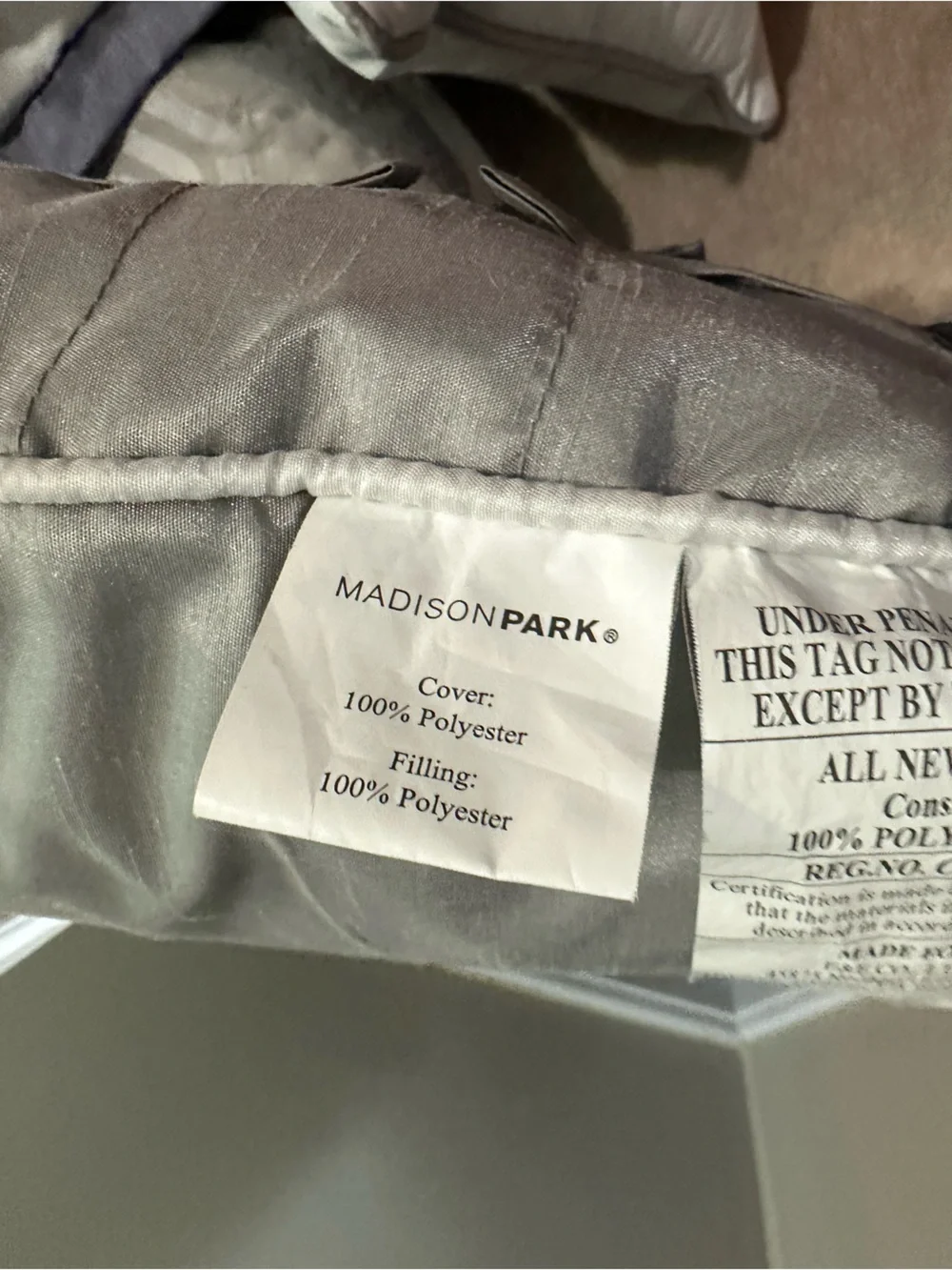 Full Size Gray Madison Park comforter Set Bed